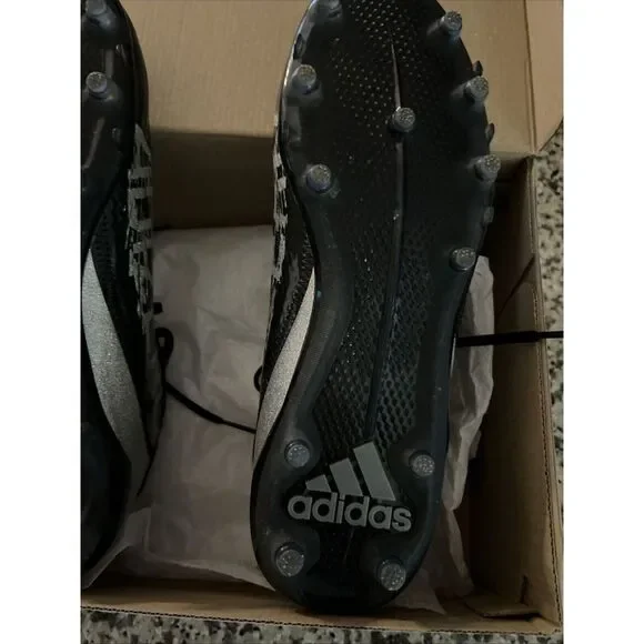 Adidas Adizero Spark Men's Size 10 Football Cleats Black‎ Grey New
